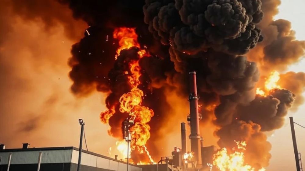 Первое видео с полыхающей нефтебазы на Полтавщине. Очевидцы показали впечатляющие кадры