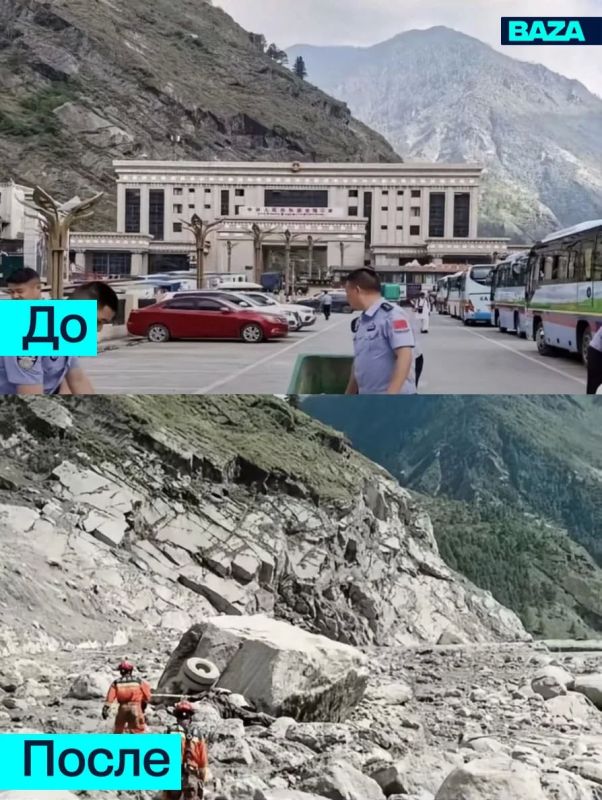 Кадры «до» и «после» мощнейшего селевого потока в Непале